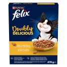 Felix Doubly Delicious, cu pui și curcan pentru pisici, 270 g