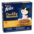 Felix Doubly Delicious, cu pui și curcan pentru pisici, 800 g