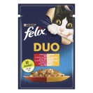 Felix Fantastic Duo, cu vită și pasăre în jeleu pentru pisici, 85 g