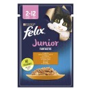 Felix Fantastic Junior, cu pui în jeleu pentru motănei, 85 g 