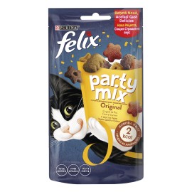 Felix Party Mix Original Mix, cu pui, ficat și curcan pentru pisici, 60 g