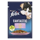 Felix Fantastic, cu păstrăv și fasole verde în jeleu pentru pisici, 85 g 