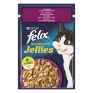 Felix Sensations Jellies, cu rață și spanac pentru pisici, 85 g