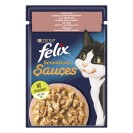 Felix Fantastic, cu somon și creveți în sos pentru pisici, 85 g 