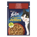 Felix Sensations Jellies, cu vită și tomate pentru pisici, 85 g 