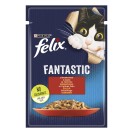 Felix Fantastic, cu vită în jeleu pentru pisici, 85 g 