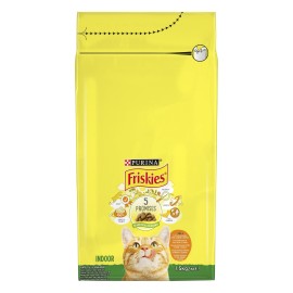 Friskies Indoor, cu pui și verdețuri de grădină pentru pisici, 1,5 kg