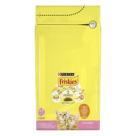 Friskies Junior, cu pui, lapte și legume pentru pisici, 1,5 kg