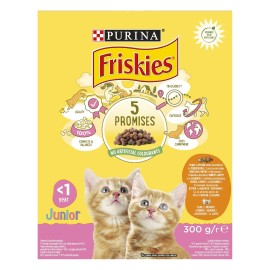 Friskies Junior, cu pui, lapte și legume pentru motănei, 300 g