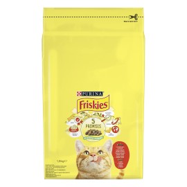 Friskies, cu vită și pui cu legume pentru pisici, 1,5 kg