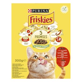 Friskies, cu vită și pui cu legume pentru pisici, 300 g