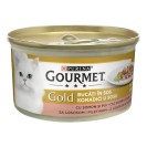Gourmet Gold, cu pui și somon în sos pentru pisici, 85 g
