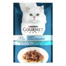 Gourmet Perle, cu pește oceanic și ton în sos pentru pisici, 85 g