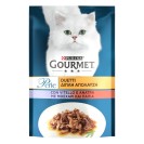 Gourmet Perle, cu vițel și rață în sos pentru pisici, 85 g