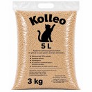 Kolleo Natural, așternut igienic (lemn) pentru pisici, 5 L (3 kg)