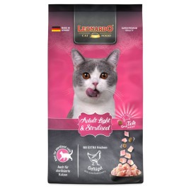 Leonardo Adult Light&Sterilised, cu pui pentru pisici, 1 kg la cântar 