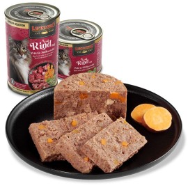 Leonardo Rind mit Wild&Subkartoffel, cu vită, vânat și cartofi dulci pentru pisici, 400 g