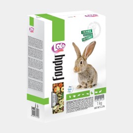 Lolo Pets Foody for Rabbit, hrană pentru iepuri, 1 kg