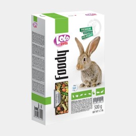 Lolo Pets Foody for Rabbit, hrană pentru iepuri, 500 g