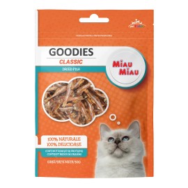Miau Miau Goodies Classic Dried Fish, recompense pentru pisici, 50 g