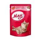 Мяу, cu vițel în sos pentru pisici, 85 g