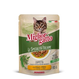 Miglior Gatto Zuppetta, cu pui și mazăre pentru pisici, 85 g