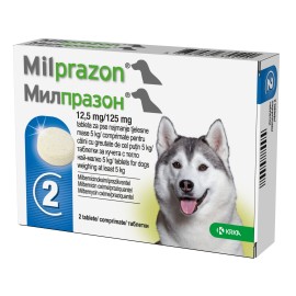 Milprazon 12,5 mg/125 mg, tabletă pentru câini (1 tabletă)