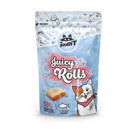 Mr. Bandit Juicy Rolls, cu somon pentru pisici, 40 g