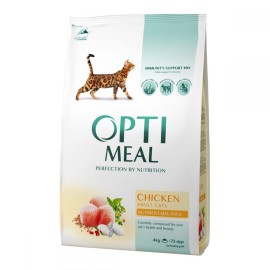 Optimeal Chicken, cu pui pentru pisici, 4 kg