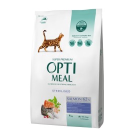 Optimeal Sterilised, cu somon pentru pisici, 4 kg