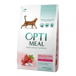 Optimeal High in Veal, cu vițel pentru pisici, 4 kg