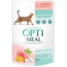 Optimeal with Turkey in Pumpkin Sauce, cu curcan în sos de dovleac pentru pisici, 85 g