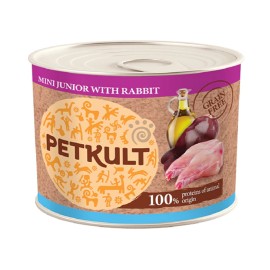 Petkult Mini Junior with Rabbit, cu iepure pentru căței, 185 g