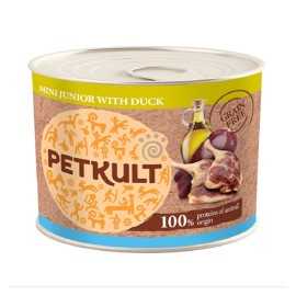 Petkult Mini Junior with Duck, cu rață pentru căței, 185 g