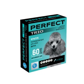 PerFect Trio, picături antiparazitare pentru câini până la 4 kg (1 fiolă), 0,6 ml