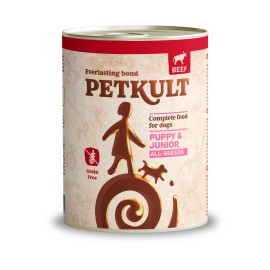 Petkult Puppy&Junior Beef, cu vită pentru căței, 400 g