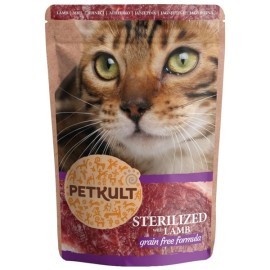Petkult Sterilized with Lamb, cu miel pentru pisici, 100 g