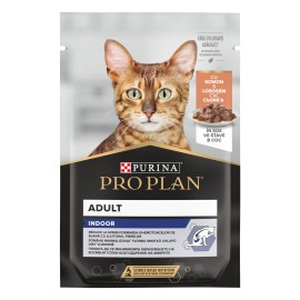 Pro Plan Indoor, cu somon în sos pentru pisici, 85 g