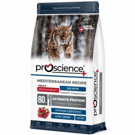 Proscience Sensitive Beauty Salmon, cu somon pentru pisici, 1,5 kg