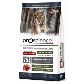 Proscience Sterilised Urinary Care Lamb&Salmon, cu miel și somon pentru pisici, 15 kg