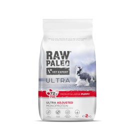 Raw Paleo Ultra Puppy Medium&Large, cu vită pentru căței, 2 kg