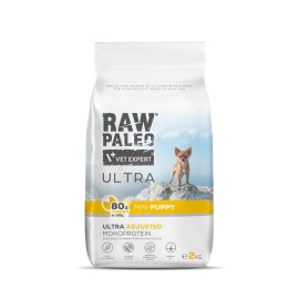Raw Paleo Ultra Mini Puppy, cu curcan pentru căței, 2 kg
