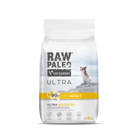 Raw Paleo Ultra Mini Adult, cu curcan pentru câini, 2 kg