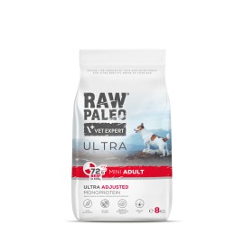 Raw Paleo Ultra Mini Adult, cu vită pentru câini, 8 kg