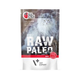 Raw Paleo Adult Beef, cu vită pentru pisici, 100 g