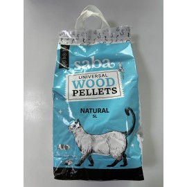 Saba Natural, așternut din lemn pentru pisici, 5 L (2,8 kg)
