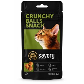 Savory Crunchy Balls Snack, recompense pentru pisici, 60 g