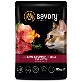Savory Lamb&Pumpkin, cu miel și dovleac în jeleu pentru motănei, 85 g