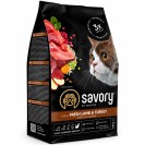 Savory Sensitive Fresh Lamb&Turkey, cu miel și curcan pentru pisici, 400 g