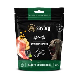Savory Crunchy Snacks Mobility, recompense cu iepure și aronie pentru câini, 200 g